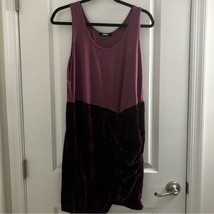 ASOS | Mauve Wine Velvet like Bottom Tank Dress | size 12